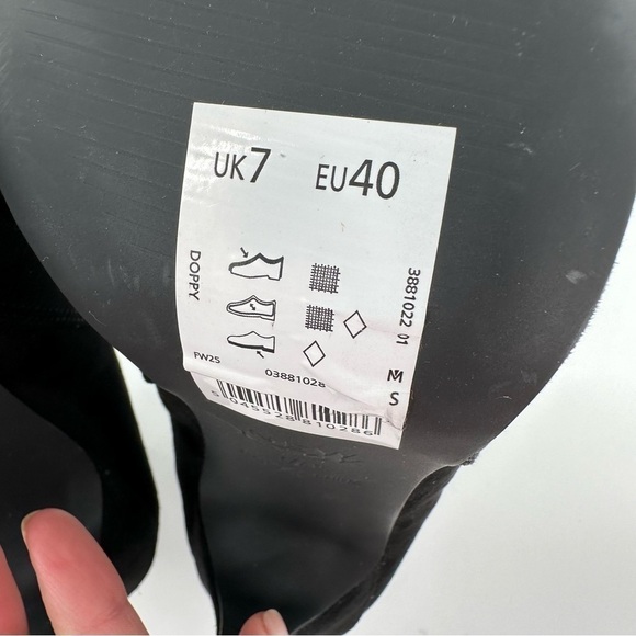 New look womens pointy toe ankle boots size 40 black faux suede stilettos - Picture 7 of 13